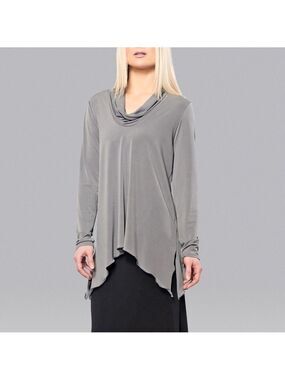 Code Vitesse Collection Cowl Neck Top Wrinkle Free Breathable Fabric Shirt S/P
